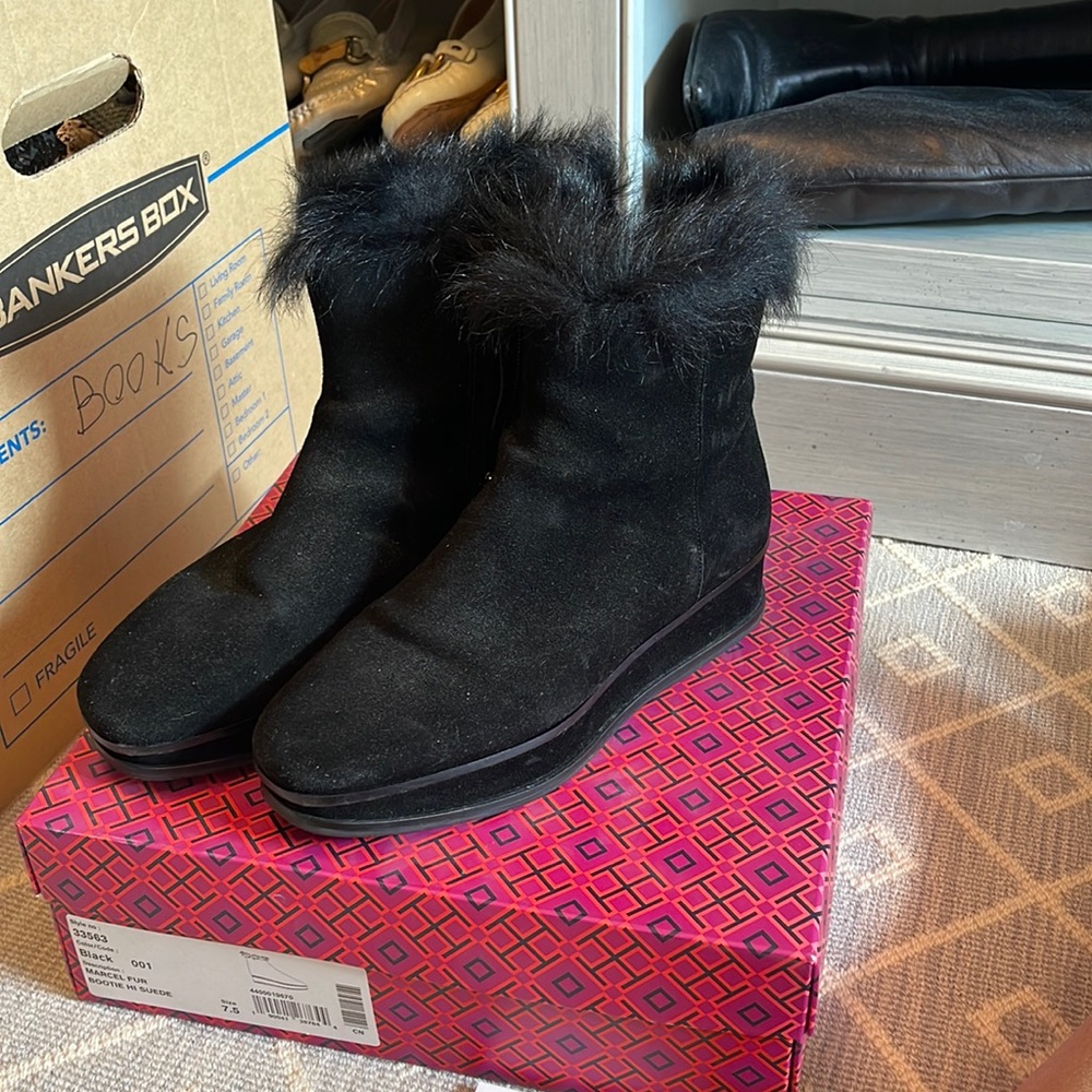 Tory Burch marcel boot with fur